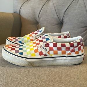 Girls checkered Vans
